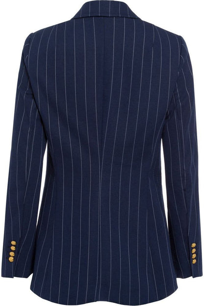 SS25 Marc A. Pinstripe Jersey Blazer