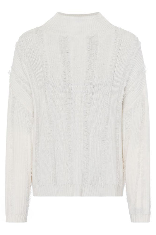 Marc Aurel Ribbed Fringe Sweater