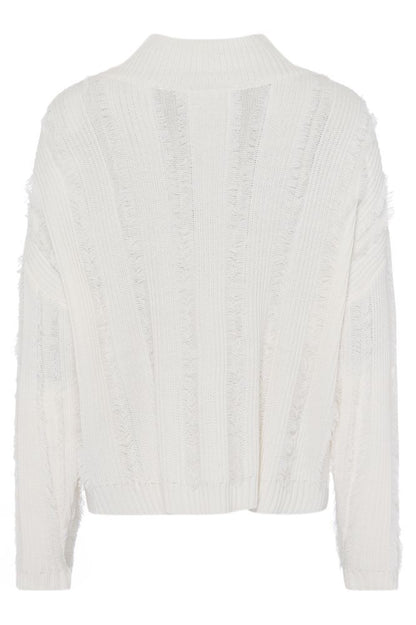 Marc Aurel Ribbed Fringe Sweater