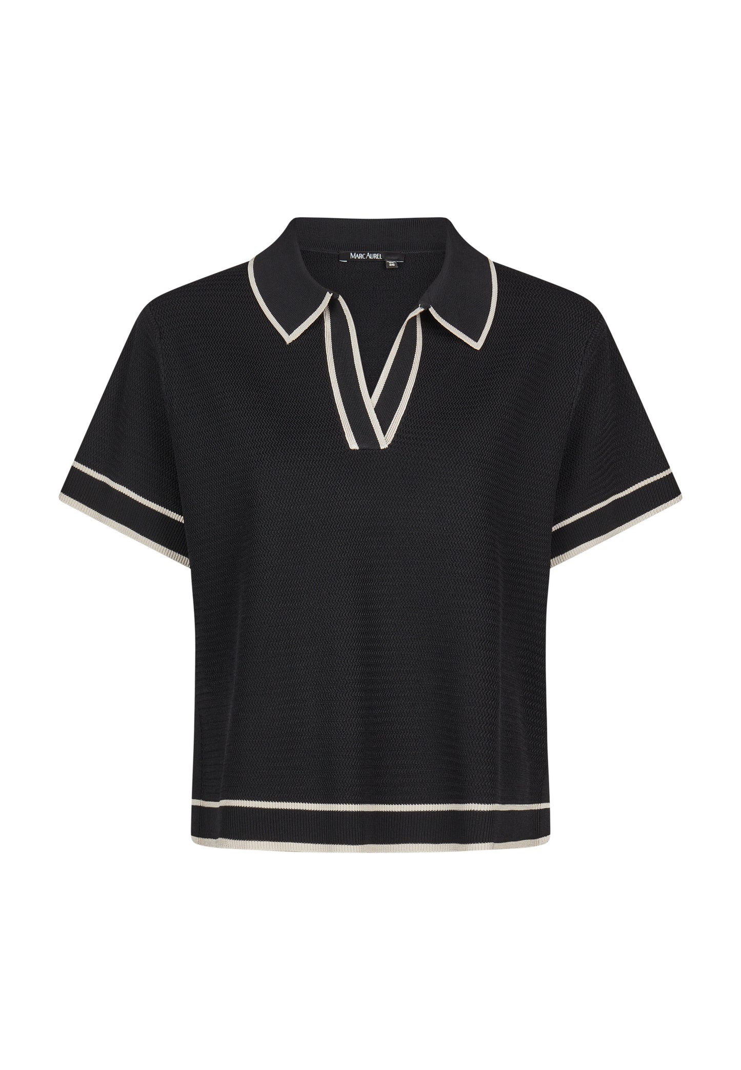 Marc Aurel Polo Pullover Black