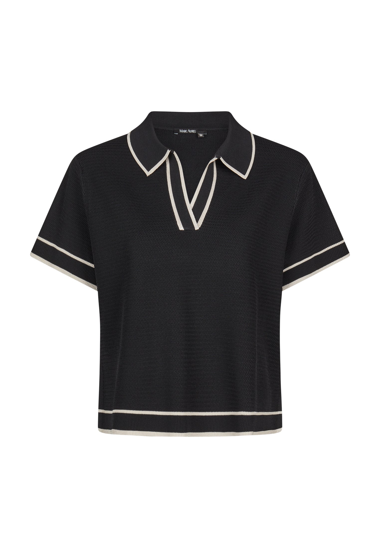 Marc Aurel Polo Pullover Black