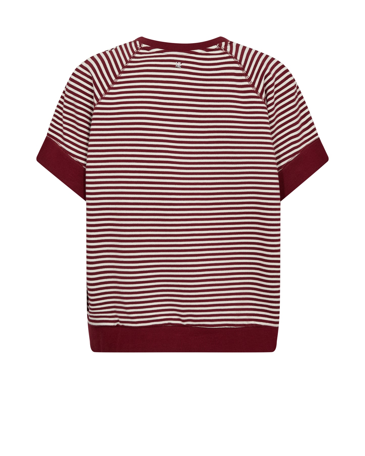 Mos Mosh Holt V-SS Stripe Sweatshirt Cabernet