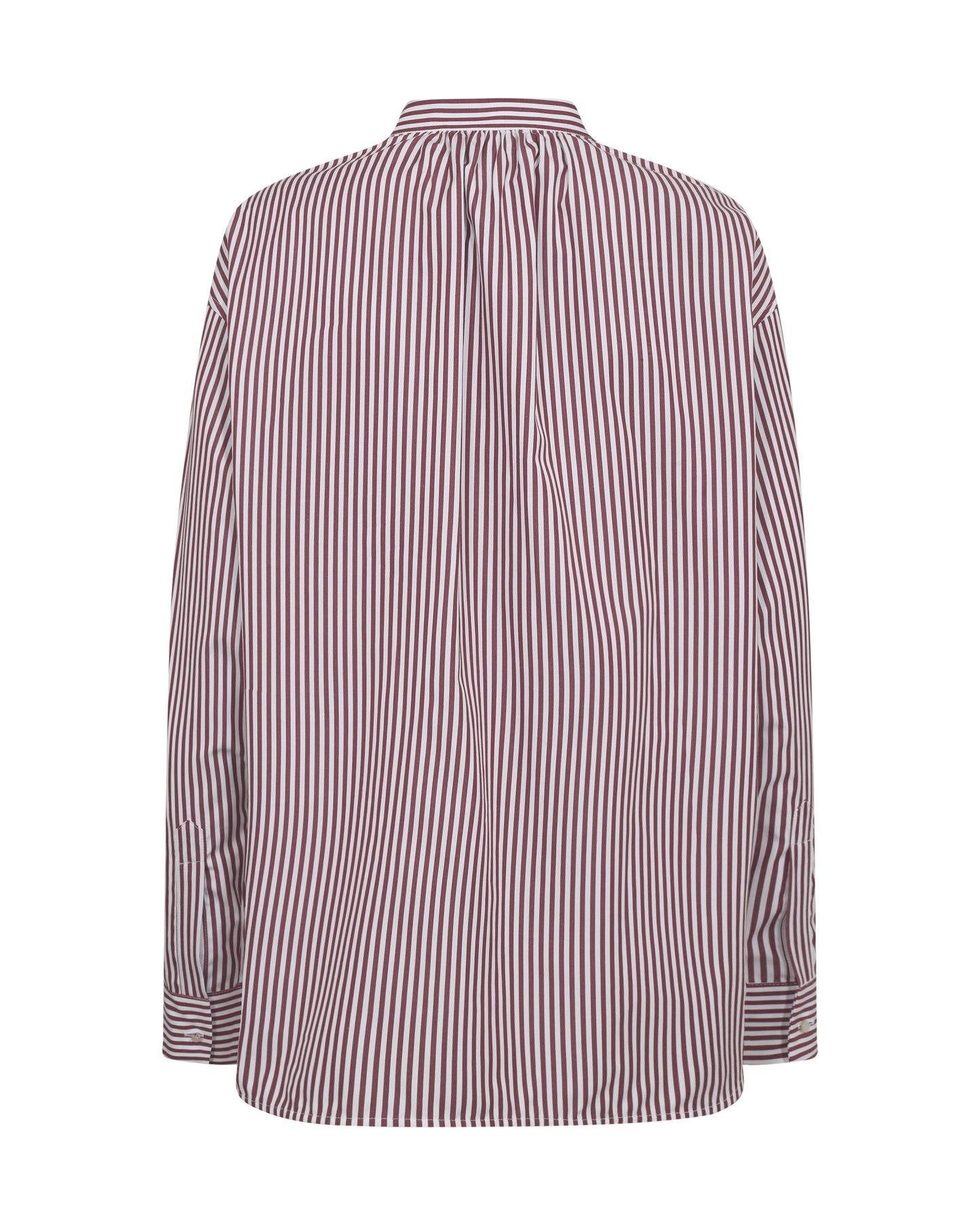 Mos Mosh Karis Slim Stripe Shirt Cabernet