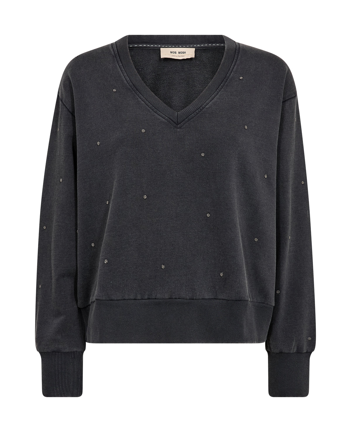 Mos Mosh Cosette Stud Sweatshirt Thunderstorm