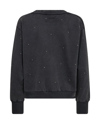 Mos Mosh Cosette Stud Sweatshirt Thunderstorm