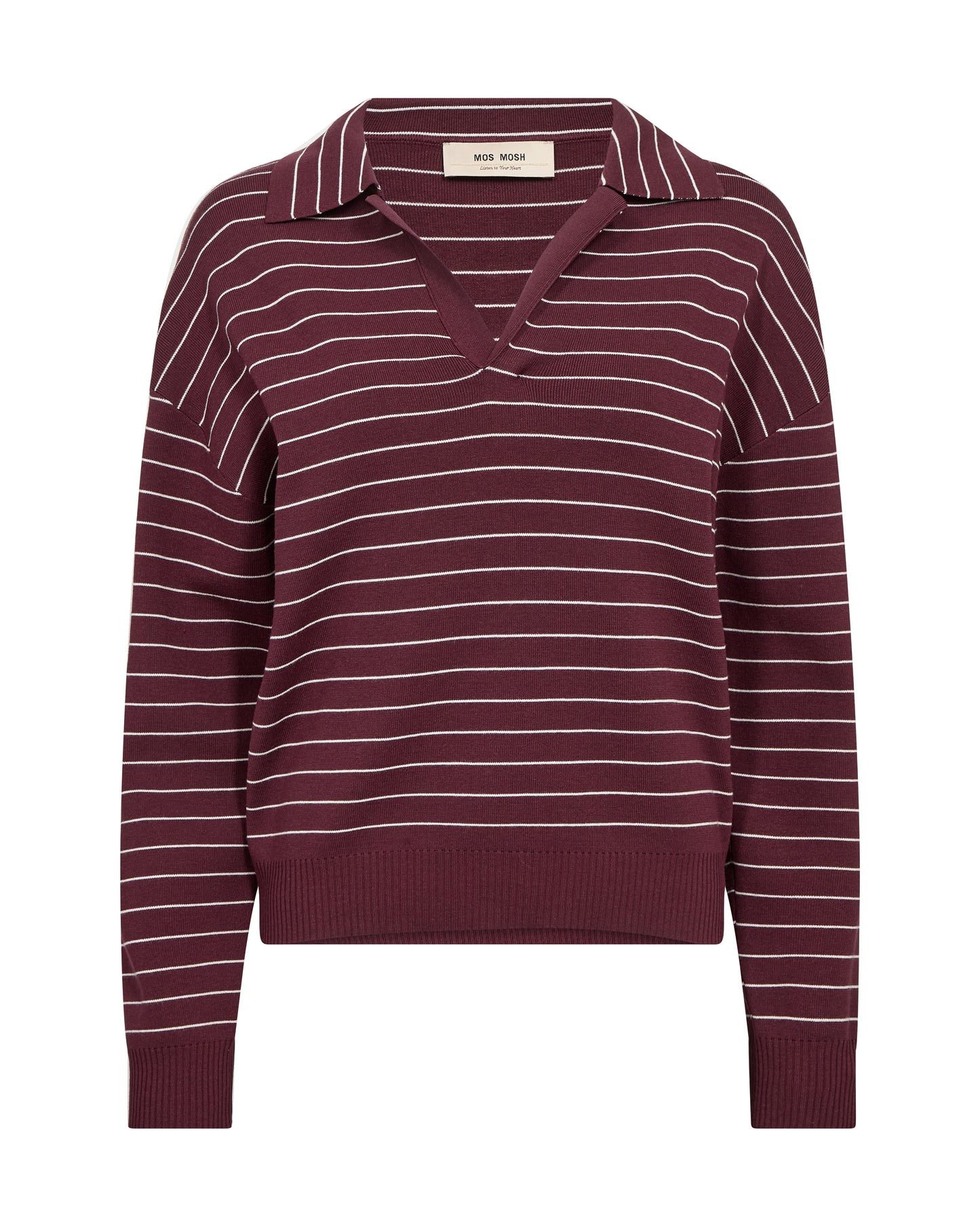 Mos Mosh Aliz Caliz Placket Knit Port Royale