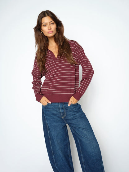 Mos Mosh Aliz Caliz Placket Knit Port Royale