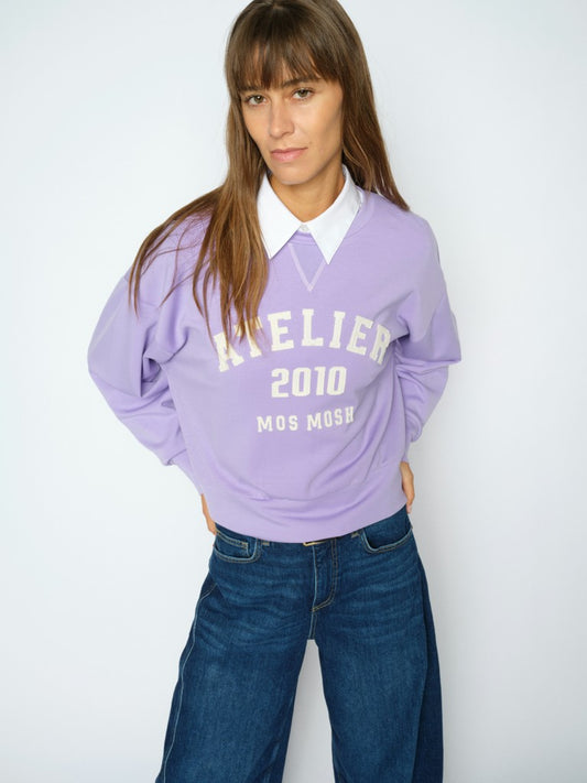 Mos Mosh Nima Sweatshirt Violet Tulip