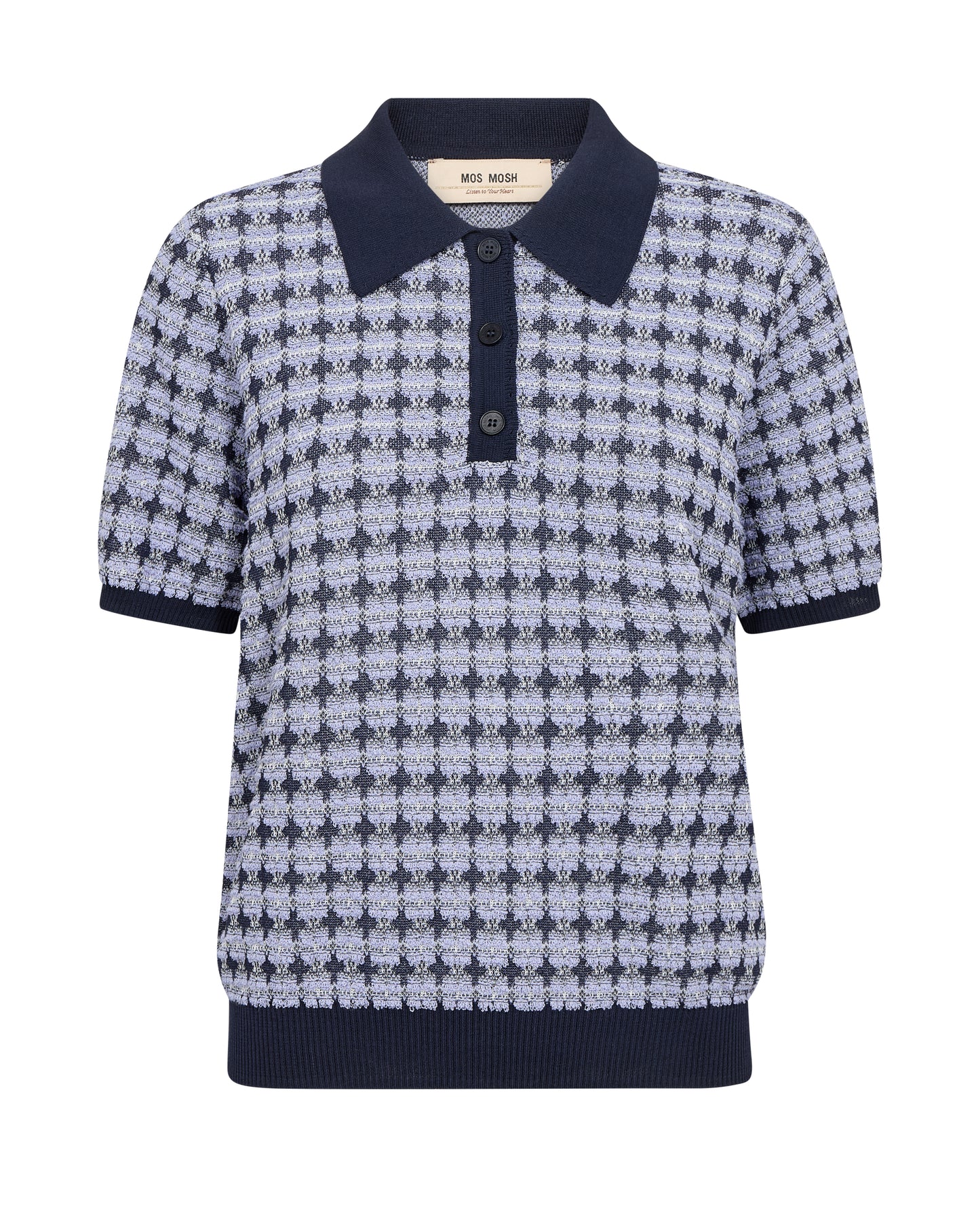 Mos Mosh Tink Polo Knit Violet Tulip