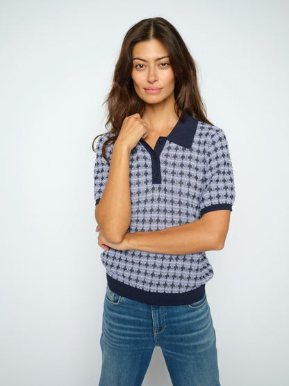Mos Mosh Tink Polo Knit Violet Tulip