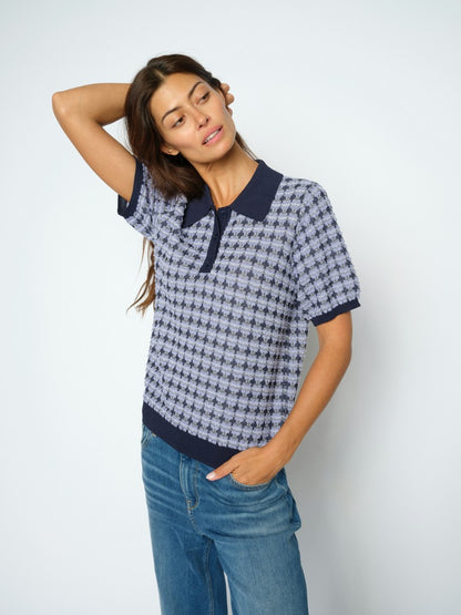 Mos Mosh Tink Polo Knit Violet Tulip