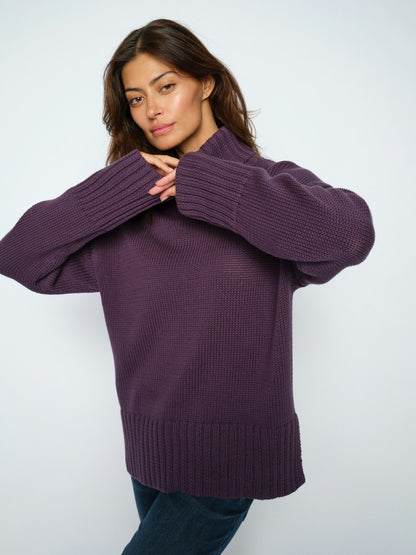 Mos Mosh Rola Bine Rollneck Knit Sweet Grape
