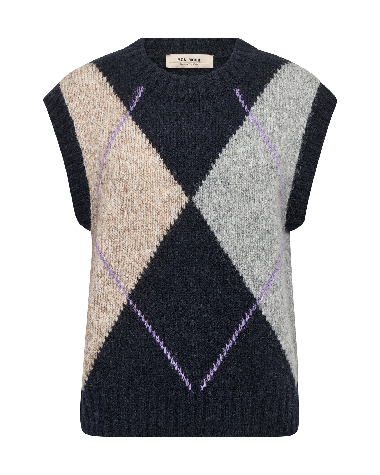 Mos Mosh Jennine Knit Vest Salute Navy