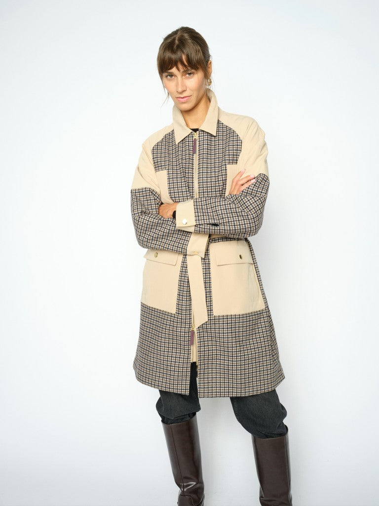 Mos Mosh Aline Check Jacket Doeskin