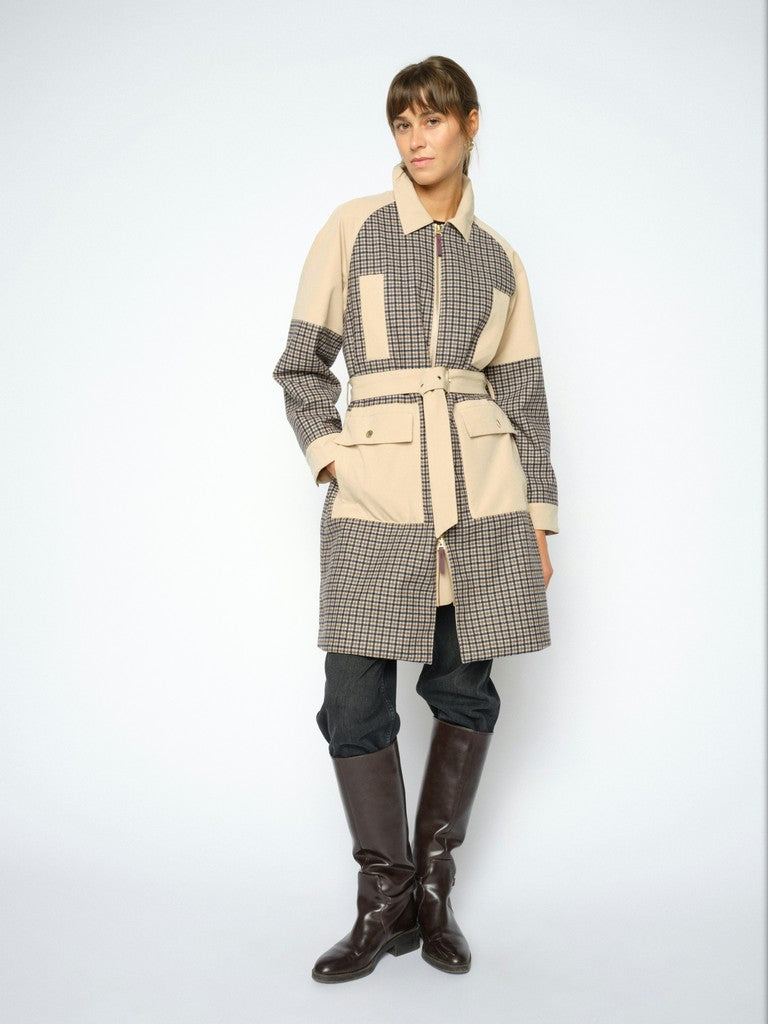 Mos Mosh Aline Check Jacket Doeskin