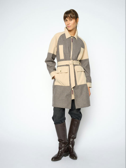 Mos Mosh Aline Check Jacket Doeskin