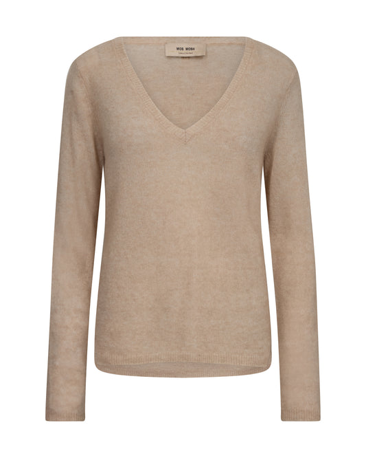 Mos Mosh Mape Sophia V-Neck Knit Doeskin