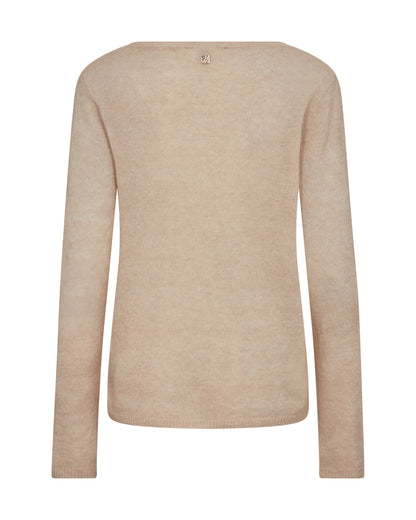 Mos Mosh Mape Sophia V-Neck Knit Doeskin