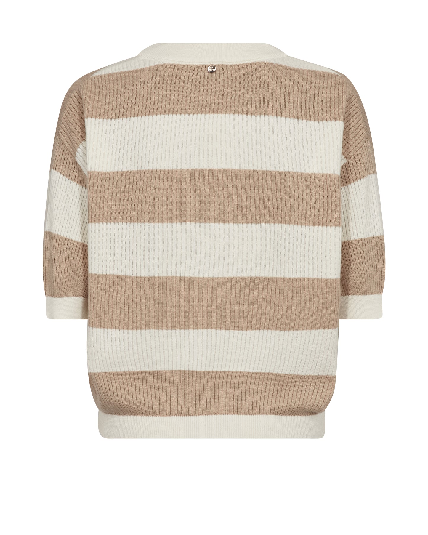Mos Mosh Pinna Stripe Short Sleeve Knit Doeskin