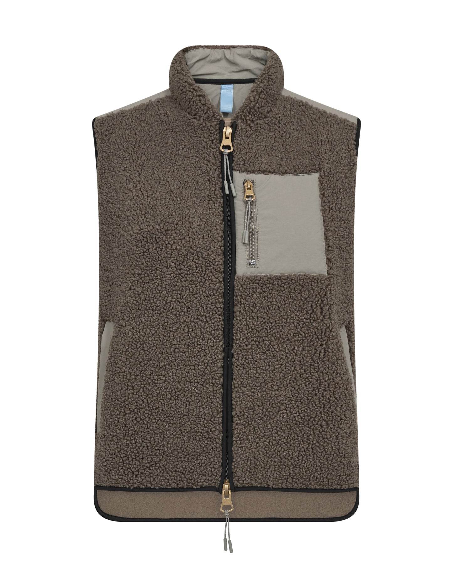 Mos Mosh Rowe Eli Teddy Vest Dusty Olive