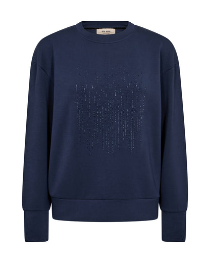 Mos Mosh Neve Rhino Sweatshirt Navy Blazer