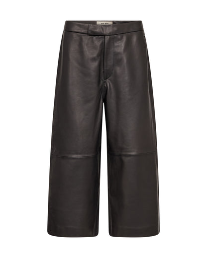 Mos Mosh Leyanna Long Leather Shorts Black