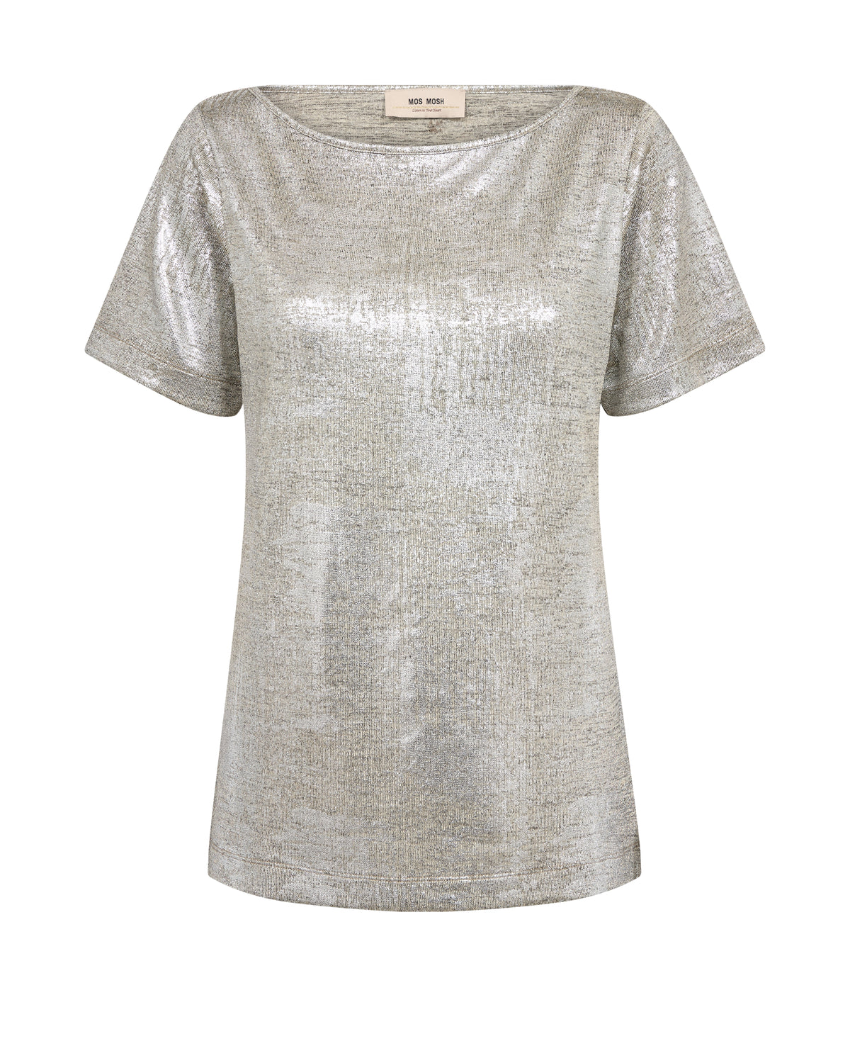 Mos Mosh Niva Metallic Tee Silver