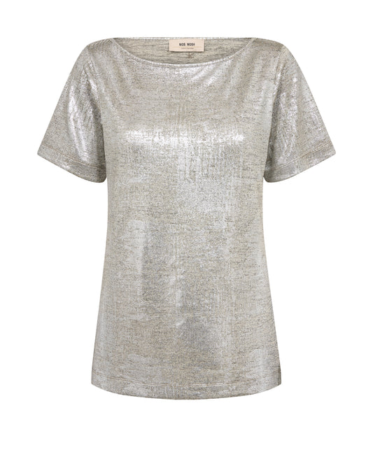 Mos Mosh Niva Metallic Tee Silver