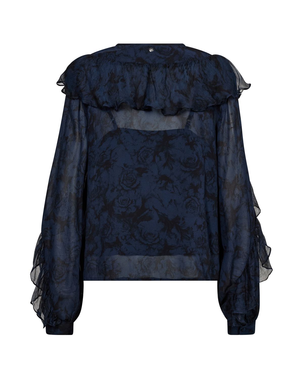 Mos Mosh Roya Ruffle Rose Blouse Dark Flower