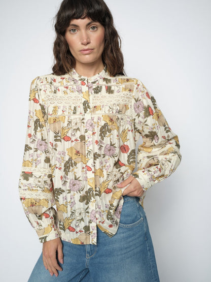 Mos Mosh Bell Flowwa Shirt Ecru