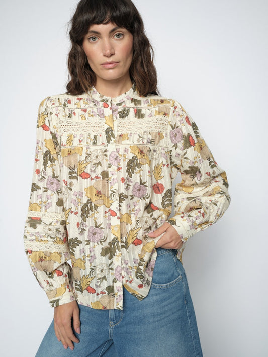 Mos Mosh Bell Flowwa Shirt Ecru