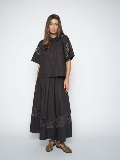 Mos Mosh Redu Cotoni Skirt Black