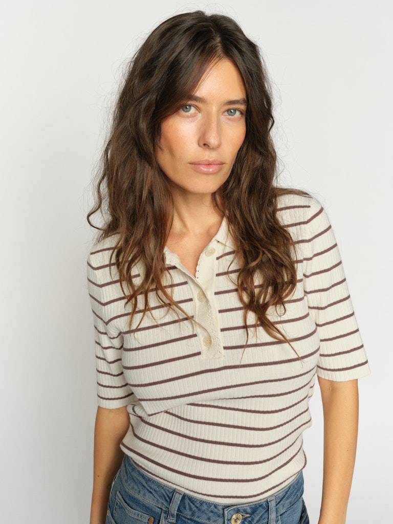 Mos Mosh Caliz Stripe Knit Coffee