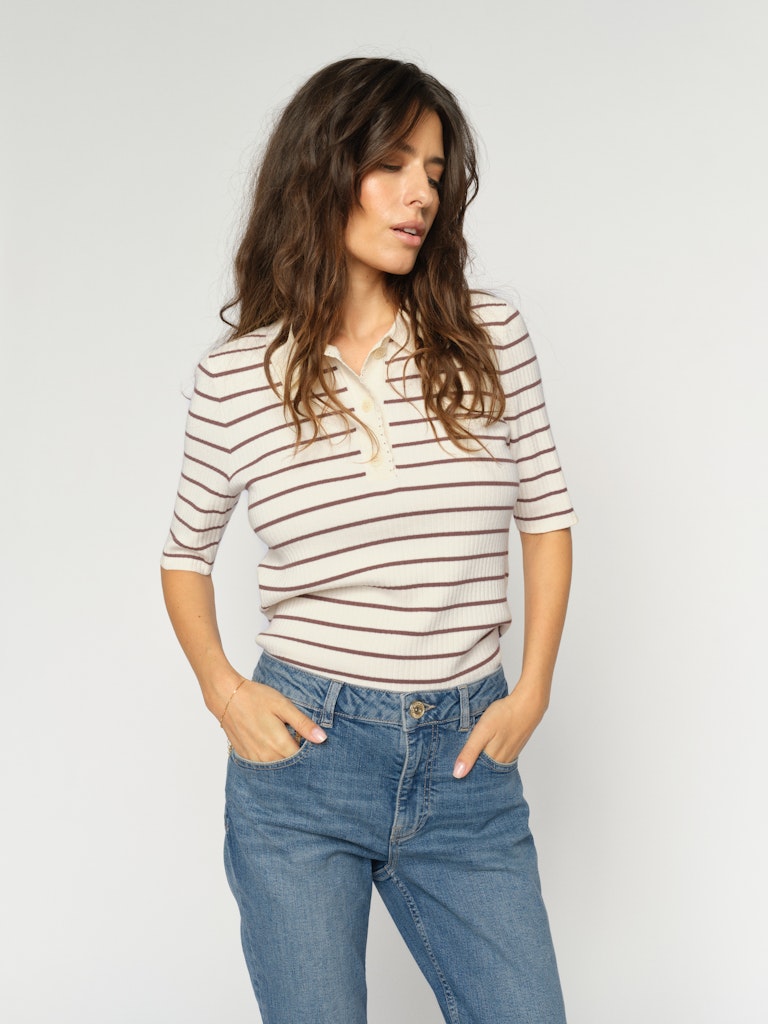Mos Mosh Caliz Stripe Knit Coffee