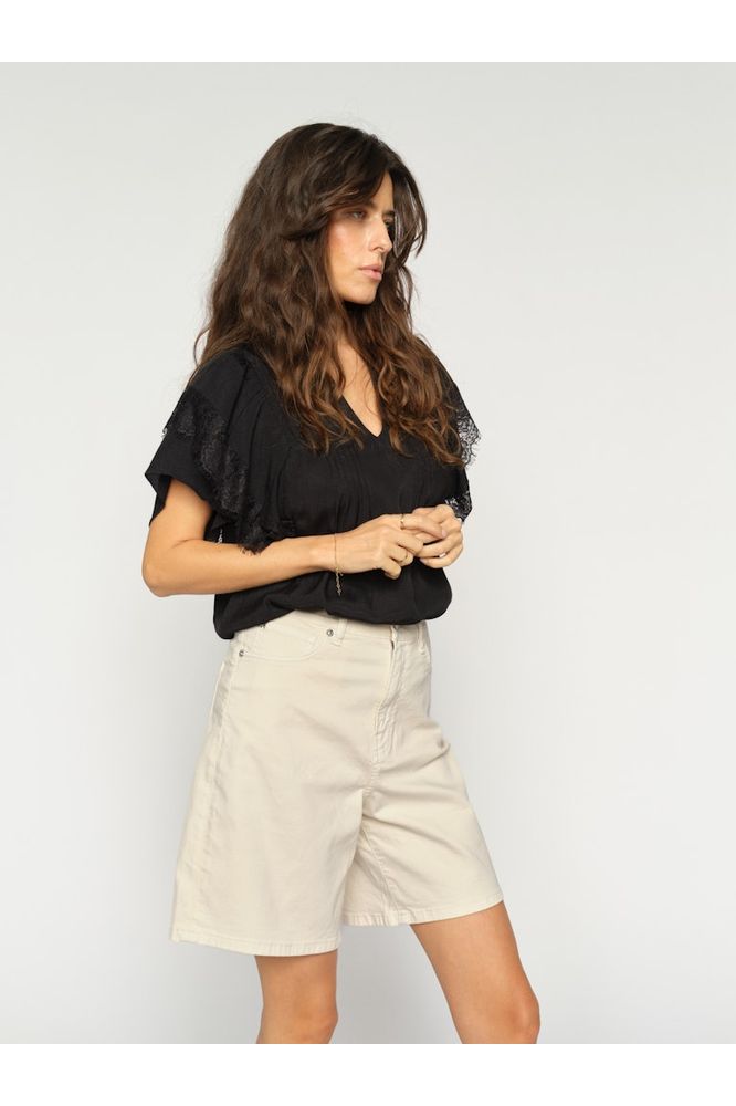 Mos Mosh Bati Len Shorts Ecru