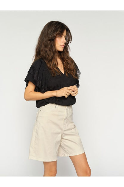 Mos Mosh Bati Len Shorts Ecru