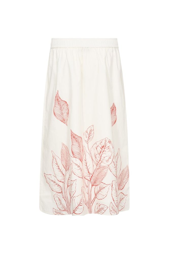 Mos Mosh Tessan Monochrome Skirt Ecru