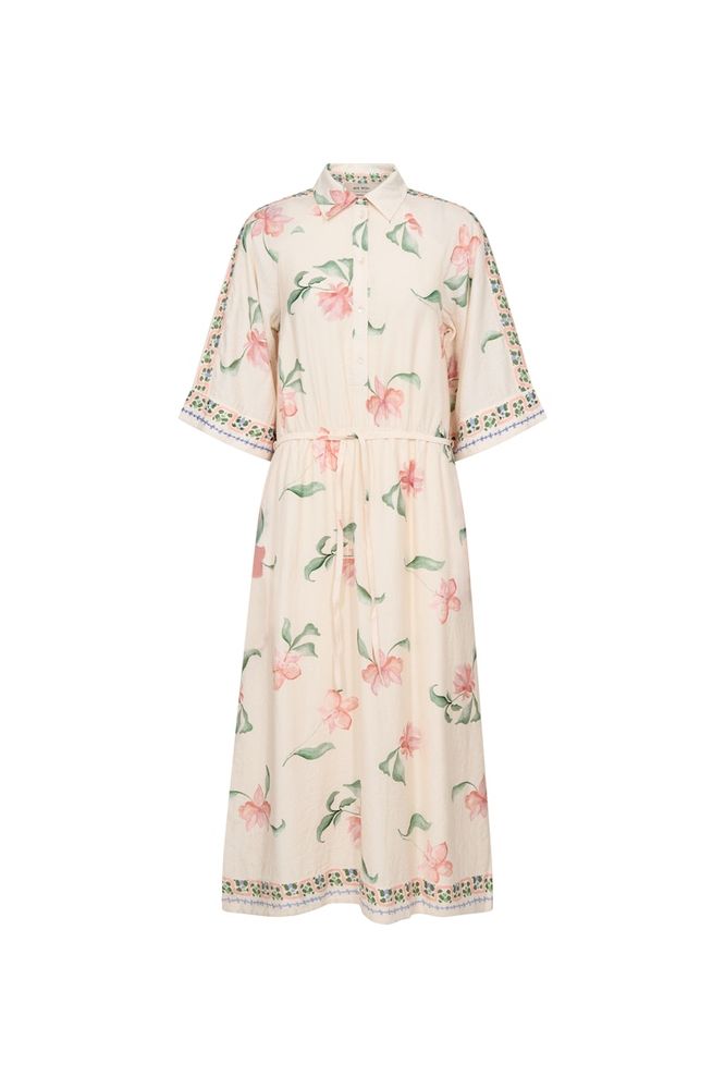 Mos Mosh Bunno Big Orchid Dress Ecru
