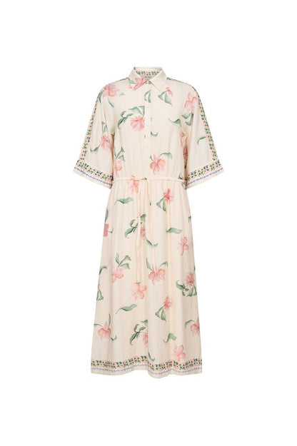 Mos Mosh Bunno Big Orchid Dress Ecru