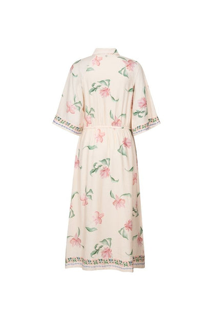 Mos Mosh Bunno Big Orchid Dress Ecru
