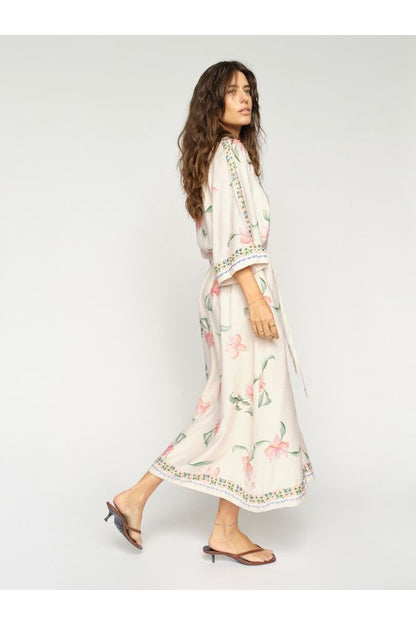 Mos Mosh Bunno Big Orchid Dress Ecru