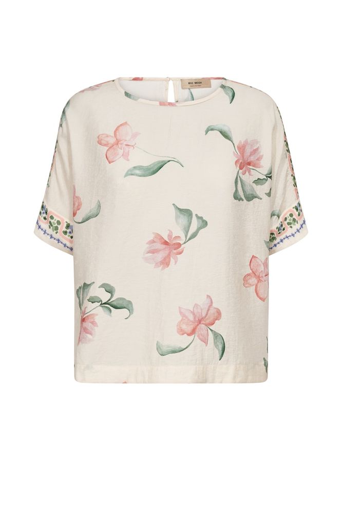 Mos Mosh Palma Big Orchid Blouse Ecru