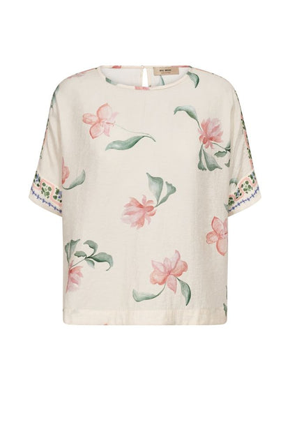 Mos Mosh Palma Big Orchid Blouse Ecru