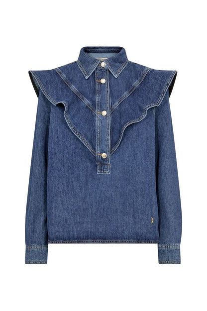 Mos Mosh Irina Denim Shirt Dark Blue