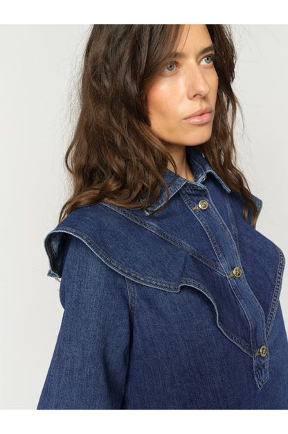 Mos Mosh Irina Denim Shirt Dark Blue