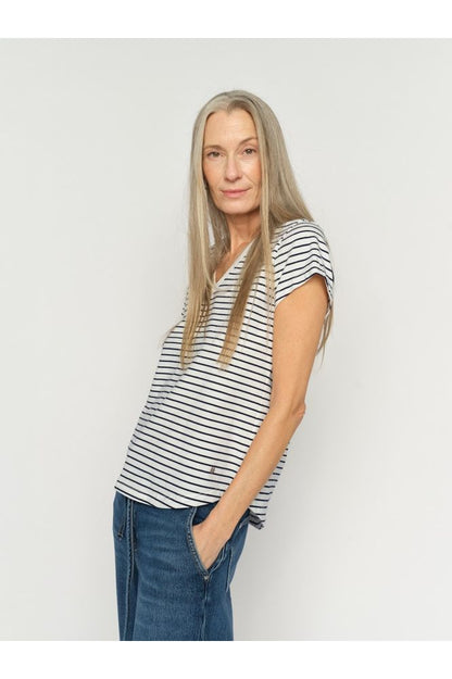 Mos Mosh Kala Stripe Tee Navy