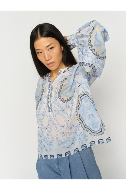 Mos Mosh Wylde Orchid Blouse Blue