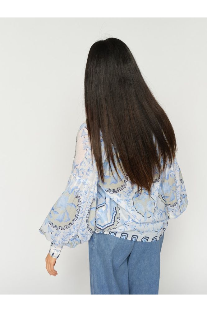 Mos Mosh Wylde Orchid Blouse Blue