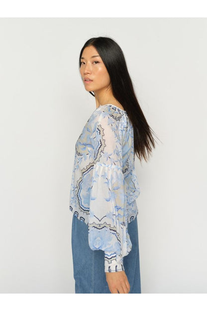 Mos Mosh Wylde Orchid Blouse Blue