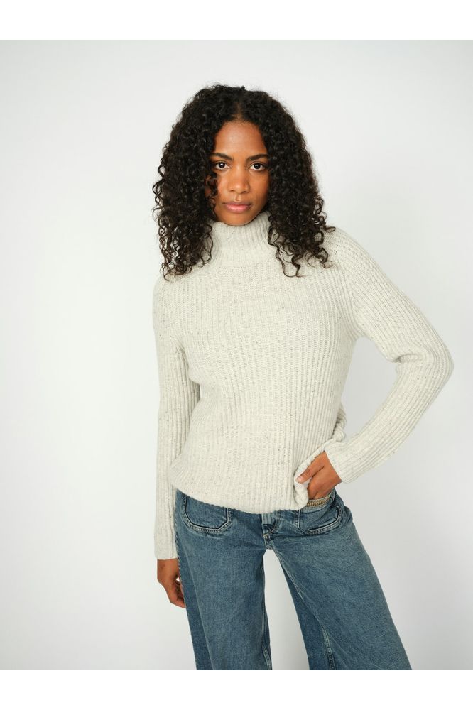 Mos Mosh Light Grey Thyra Highneck Knit